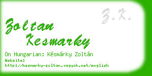zoltan kesmarky business card
